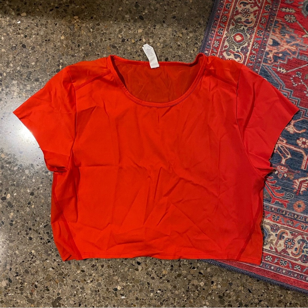 aerie offline neon crop seamless workout too mesh back xxl